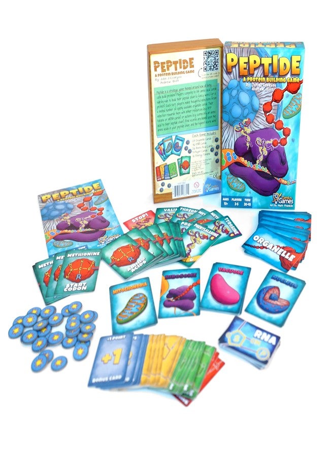 Genius Games Peptide: A Protein Building Game | A Strategy Card Game with Accurate Science for Gamers and Teachers | Teaches Amino Acids, mRNA, Organelles - Image 3